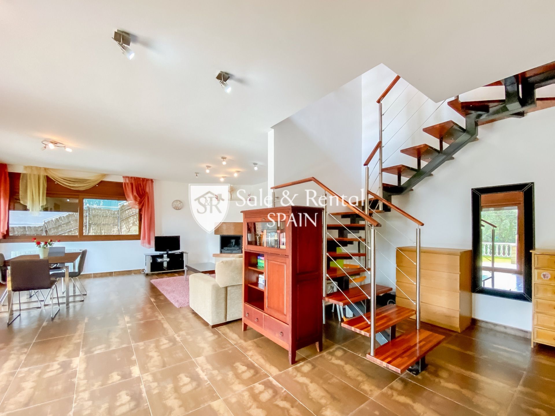 Sala d'estar de Casa o xalet en venda en Lloret de Mar amb Aire condicionat, Calefacció i Jardí privat