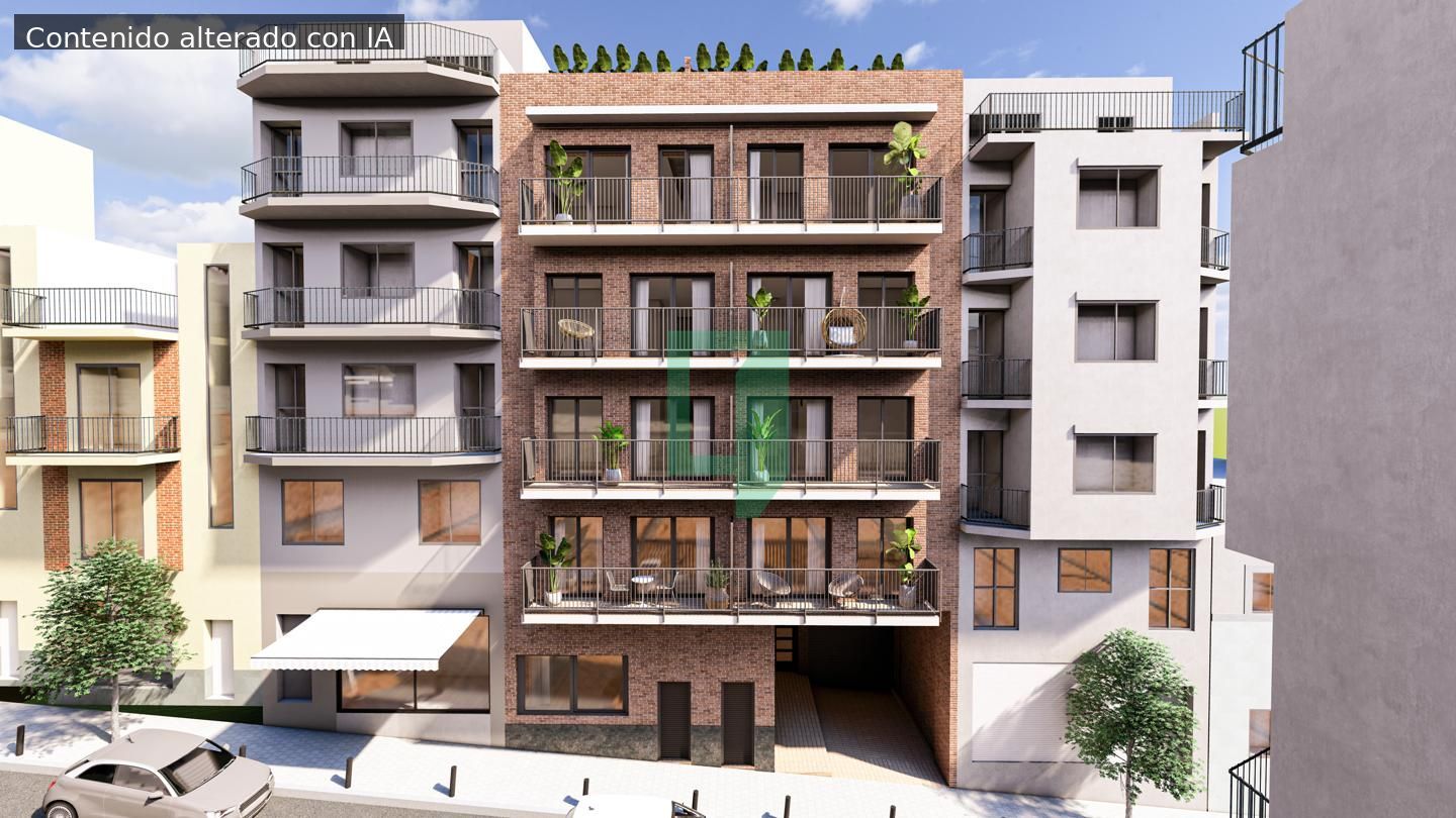 Exterior view of Planta baja for sale in Badalona  with Air Conditioner and Terrace
