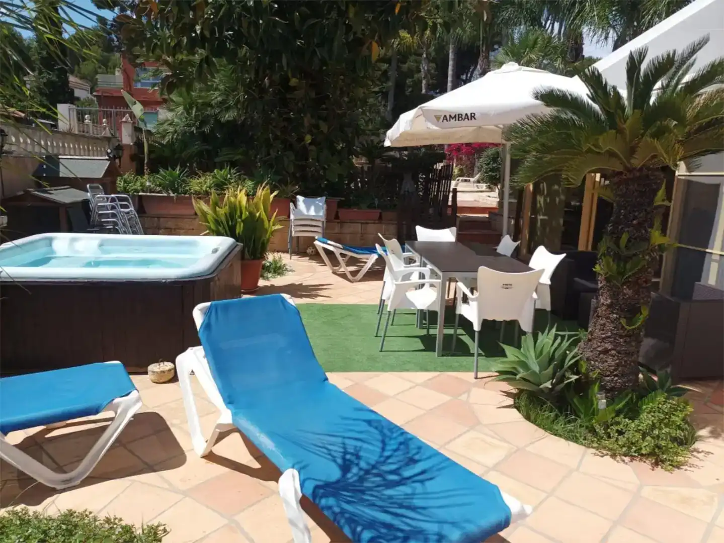 Terrassa de Casa o xalet de lloguer en Dénia amb Aire condicionat, Jardí privat i Piscina