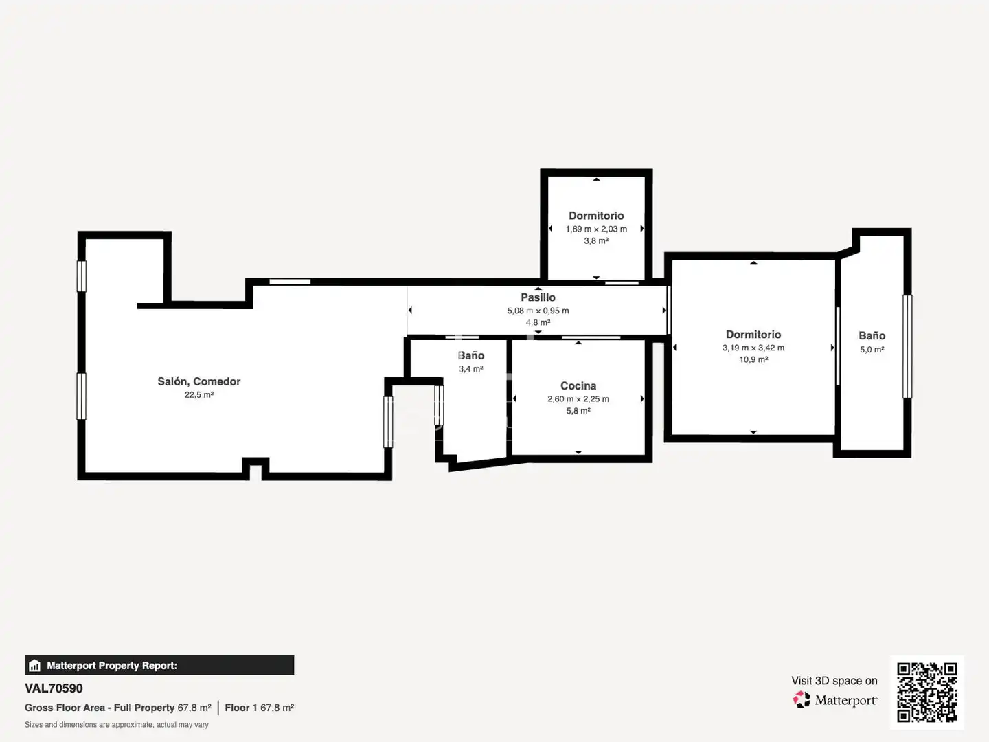 Flat for sale in Valencia  with Air Conditioner, Parquet flooring and Balcony