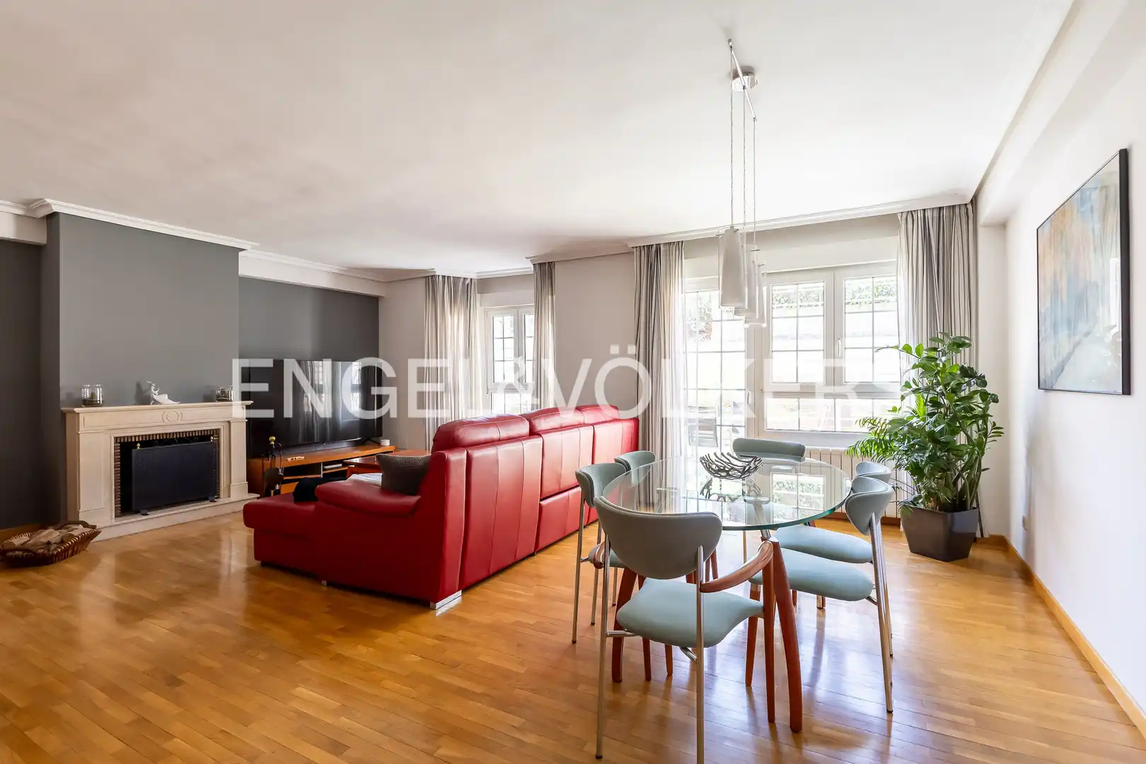 Sala de estar de Casa o chalet en venta en Pozuelo de Alarcón con Calefacción, Terraza y Trastero