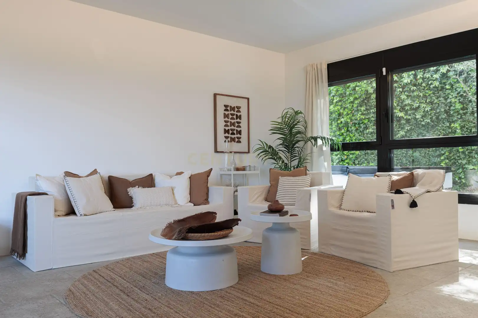 Sala d'estar de Casa o xalet en venda en Sant Cugat del Vallès amb Aire condicionat, Jardí privat i Traster