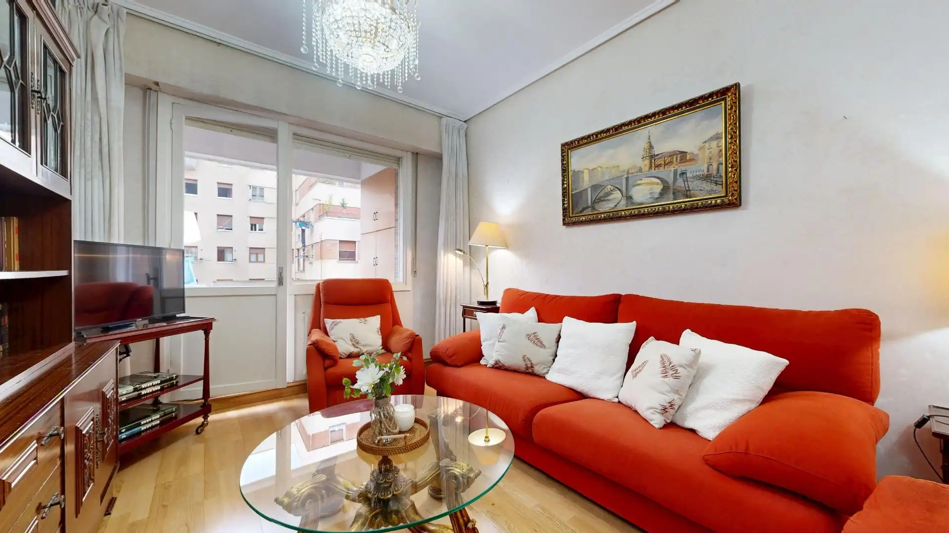 Living room of Flat for sale in Bilbao   with Heating and Balcony