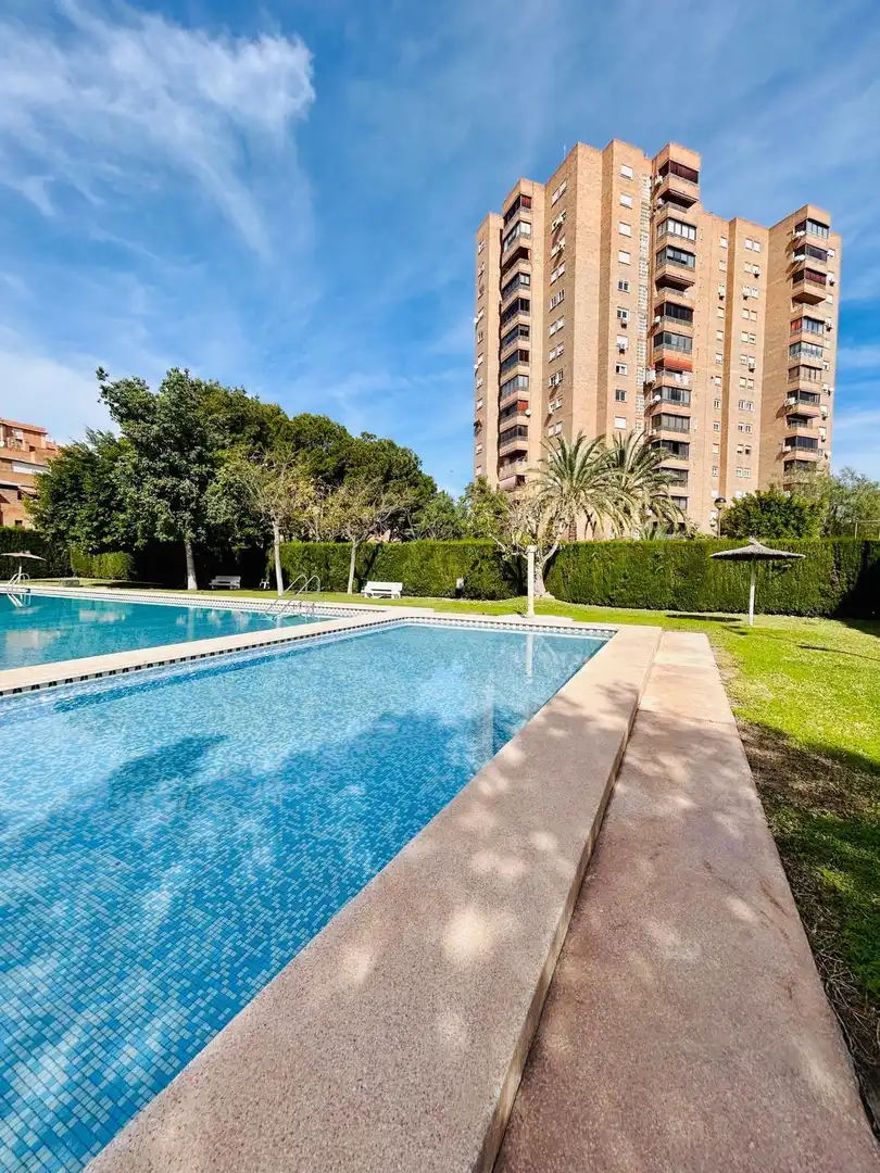 Piscina de Pis en venda en Alicante / Alacant amb Aire condicionat, Jardí privat i Moblat