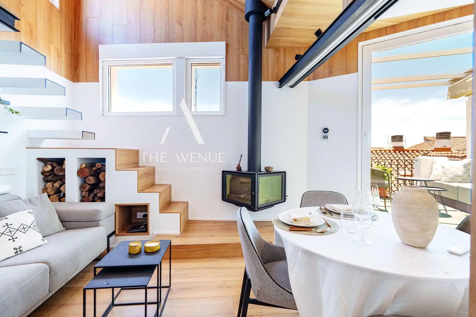 Sala de estar de Ático en venta en Madrid con Aire acondicionado, Calefacción y Terraza