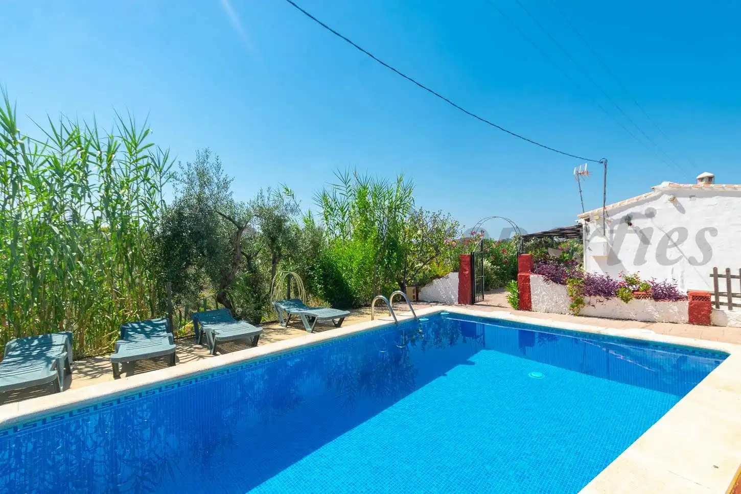 Schwimmbecken von Country house zum Verkauf in Sedella mit Klimaanlage, Privatgarten und Terrasse
