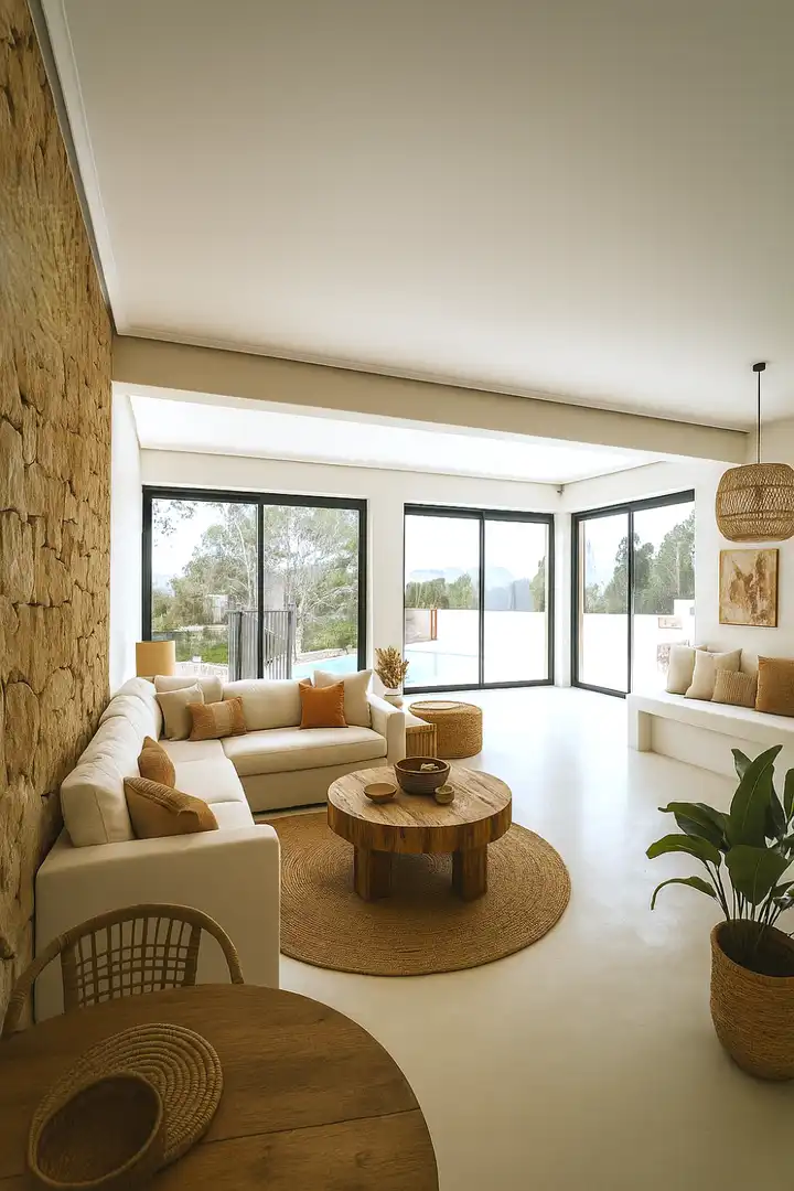Sala de estar de Casa o chalet en venta en Santa Eulària des Riu con Aire acondicionado, Calefacción y Piscina