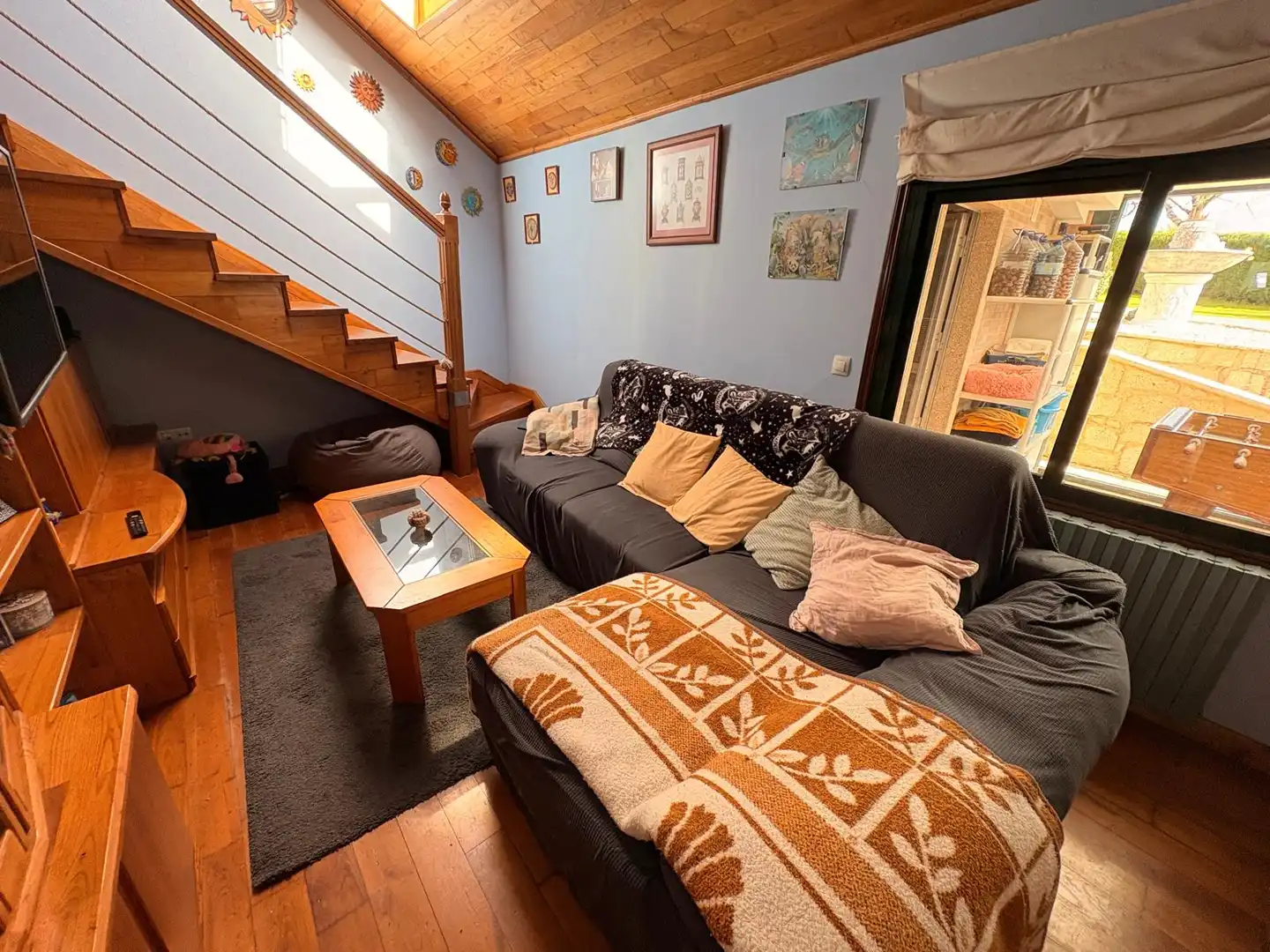Sala de estar de Casa o chalet en venta en Santiago de Compostela  con Calefacción, Jardín privado y Terraza