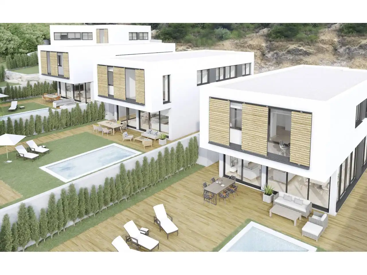 Exterior view of Houses for rent in Castelldefels  with Heating, Private garden and Parquet flooring