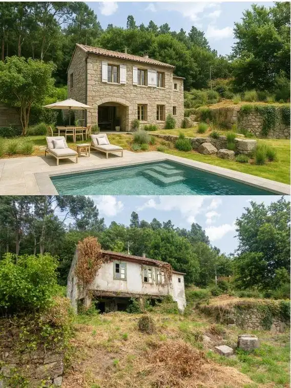 Vista exterior de Finca rústica en venda en Arbo amb Jardí privat