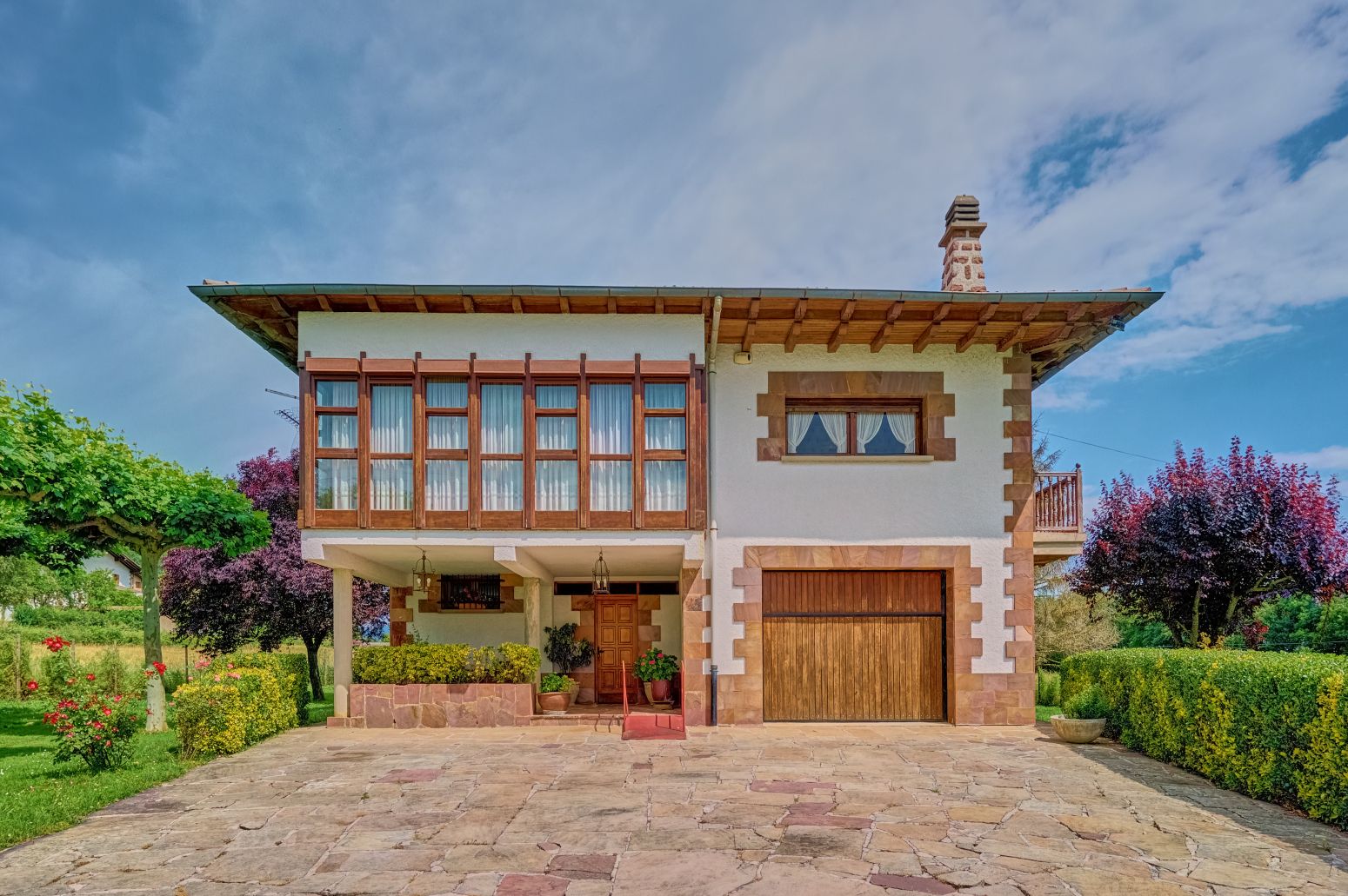 Vista exterior de Casa o chalet en venta en Ultzama con Calefacción, Jardín privado y Parquet