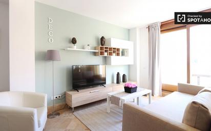 Living room of Flat to rent in  Madrid Capital  with Air Conditioner and Balcony