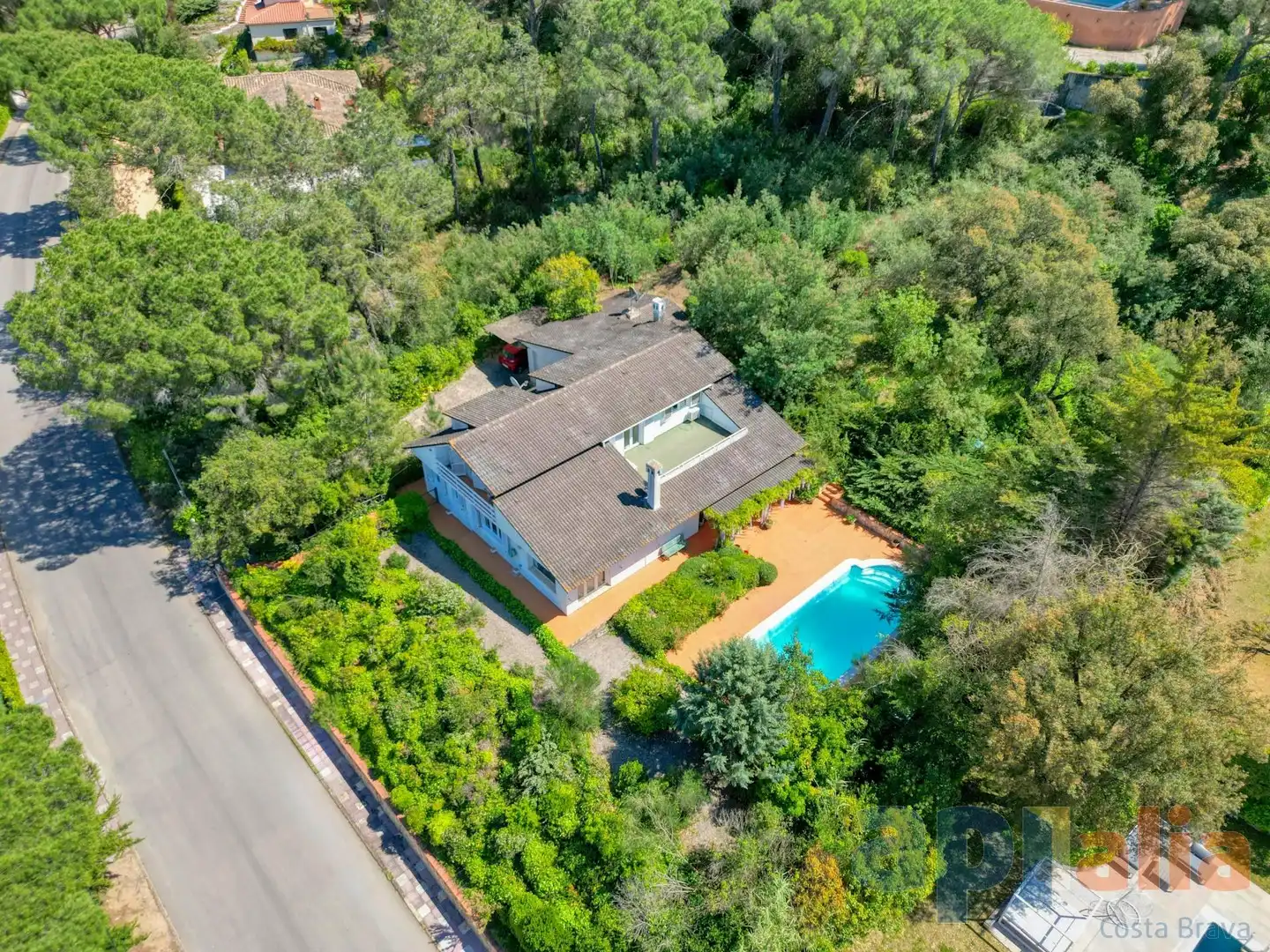 Vista exterior de Casa o xalet en venda en Santa Cristina d'Aro amb Calefacció, Jardí privat i Terrassa
