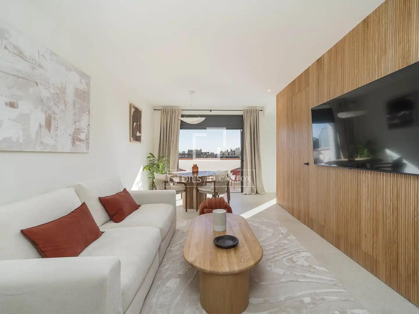 Living room of Flat for sale in Barcelona  with Air Conditioner, Heating and Parquet flooring