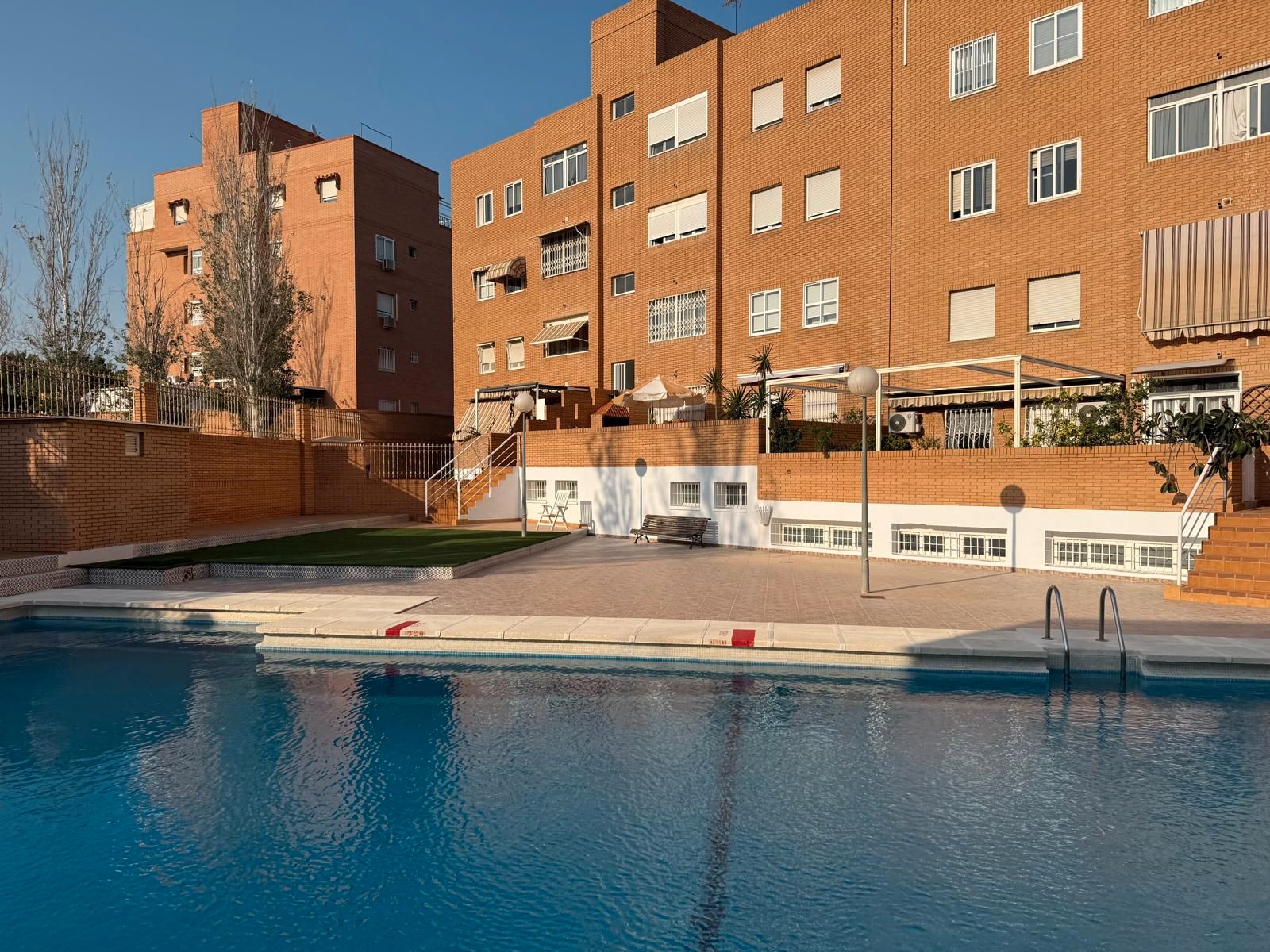 Swimming pool of Flat for sale in  Almería Capital  with Air Conditioner, Terrace and Furnished