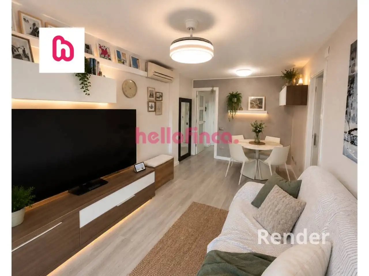 Living room of Flat for sale in Sant Boi de Llobregat  with Air Conditioner, Heating and Parquet flooring