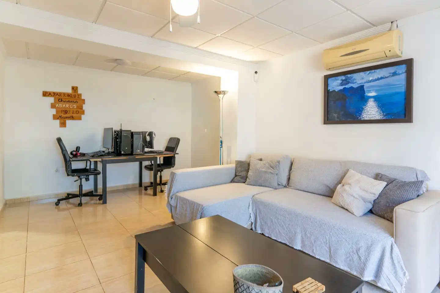 Wohnzimmer von Haus oder Chalet zum Verkauf in Santa Pola mit Klimaanlage, Privatgarten und Terrasse