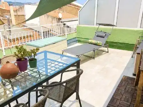 Terrace of Flat for sale in Badalona  with Air Conditioner