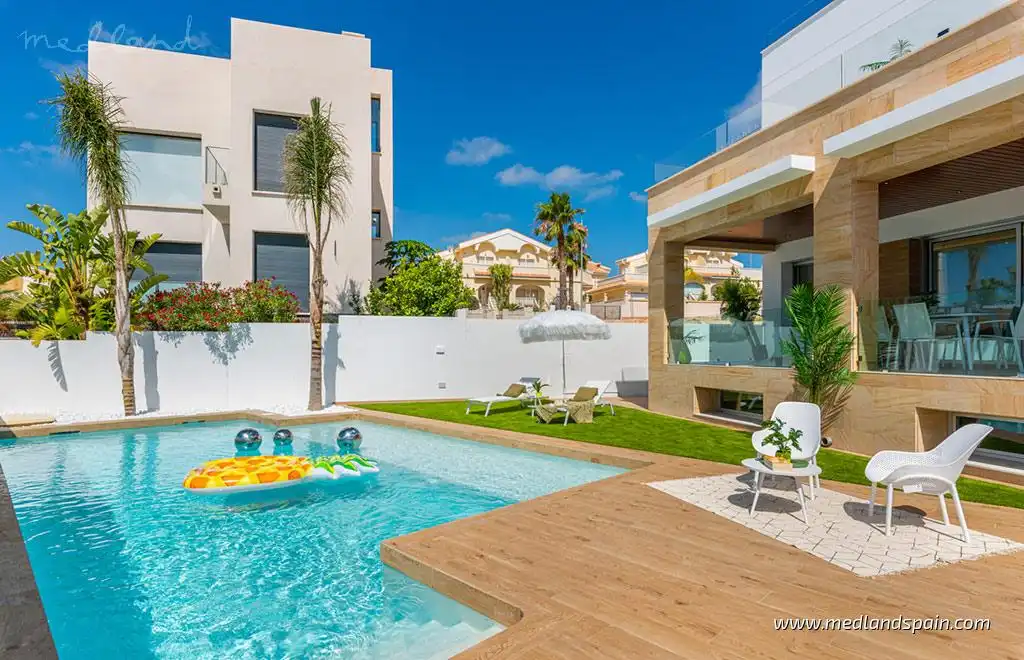 Swimming pool of Houses for sale in Rojales  with Private garden, Terrace and Swimming Pool