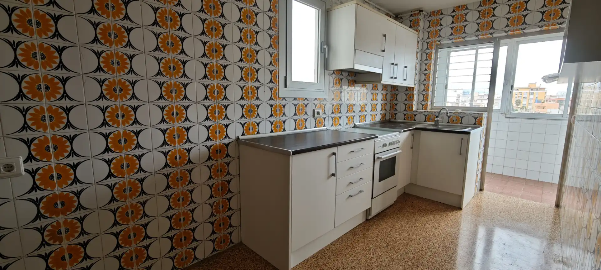 Küche von Wohnung zur Miete in  Palma de Mallorca mit Klimaanlage und Terrasse