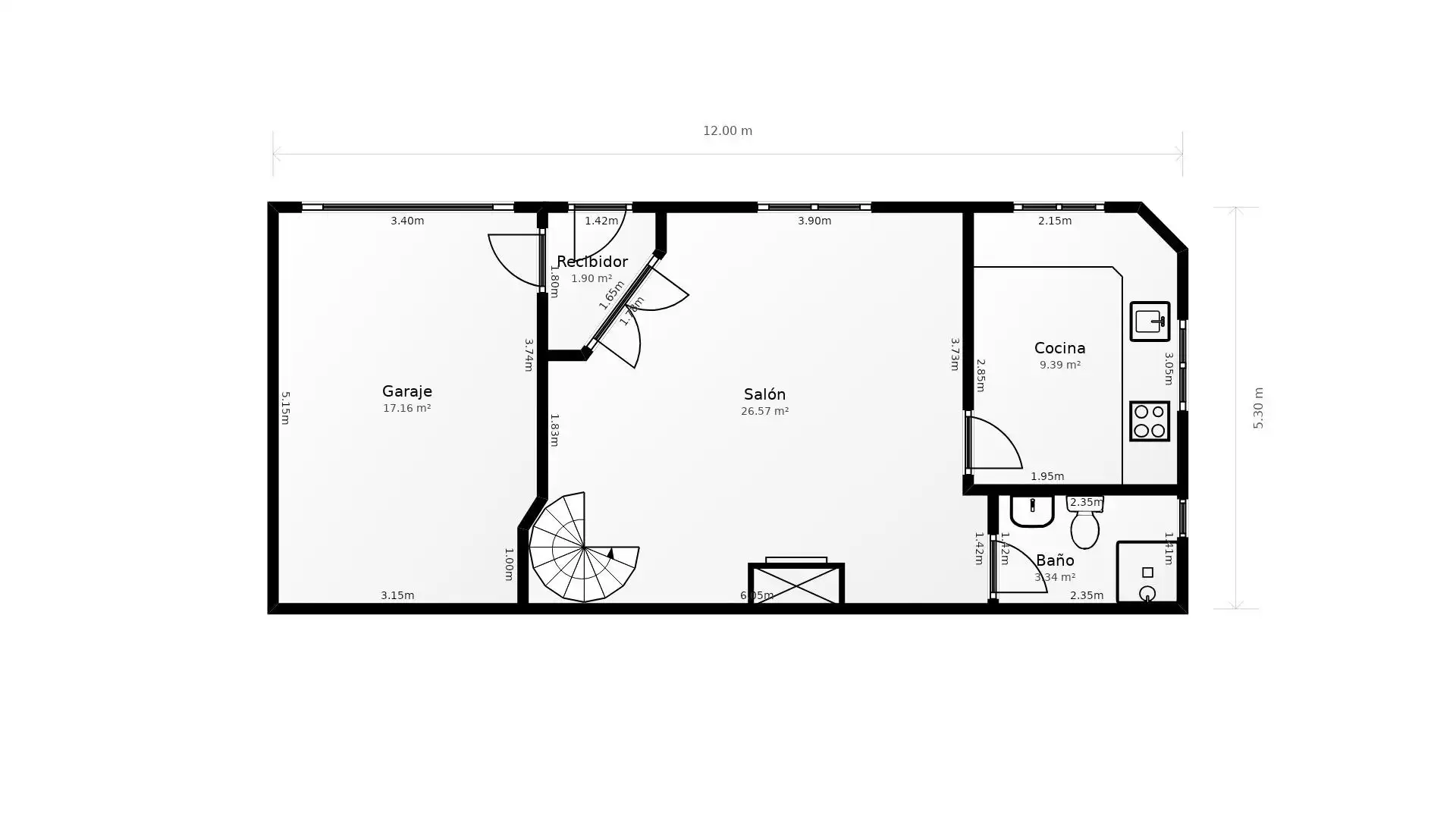 Haus oder Chalet zum Verkauf in Arrabalde mit Terrasse, Abstellraum und Möbliert