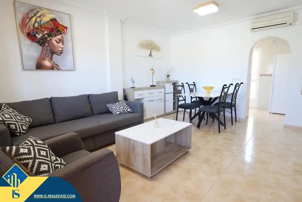 Sala d'estar de Pis de lloguer en Orihuela amb Aire condicionat, Terrassa i Moblat