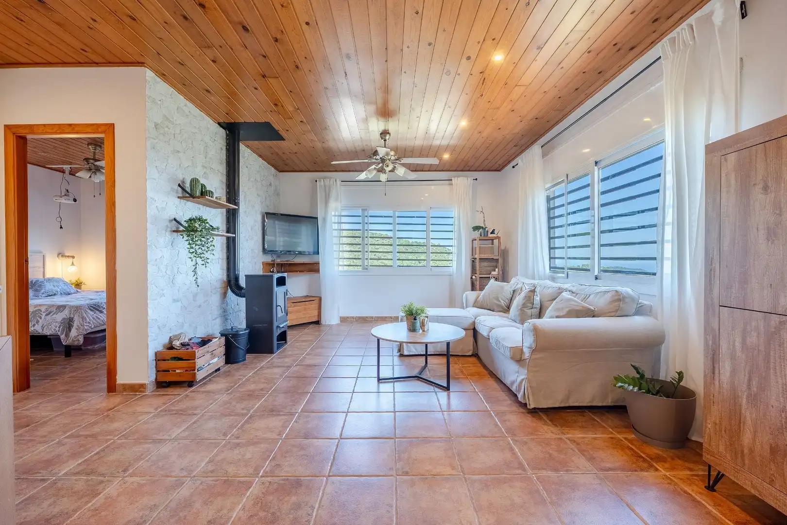 Living room of Houses for sale in Sant Cebrià de Vallalta  with Heating, Private garden and Storage room