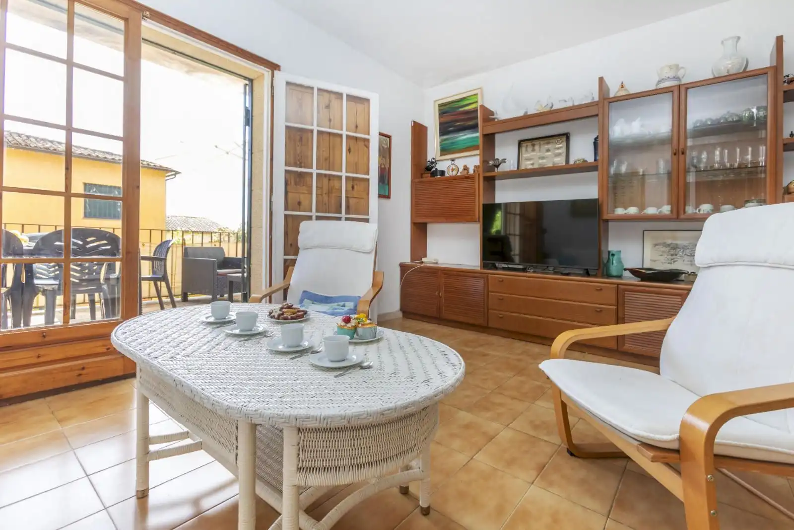 Wohnzimmer von Einfamilien-Reihenhaus zum Verkauf in Palafrugell mit Heizung, Terrasse und Abstellraum