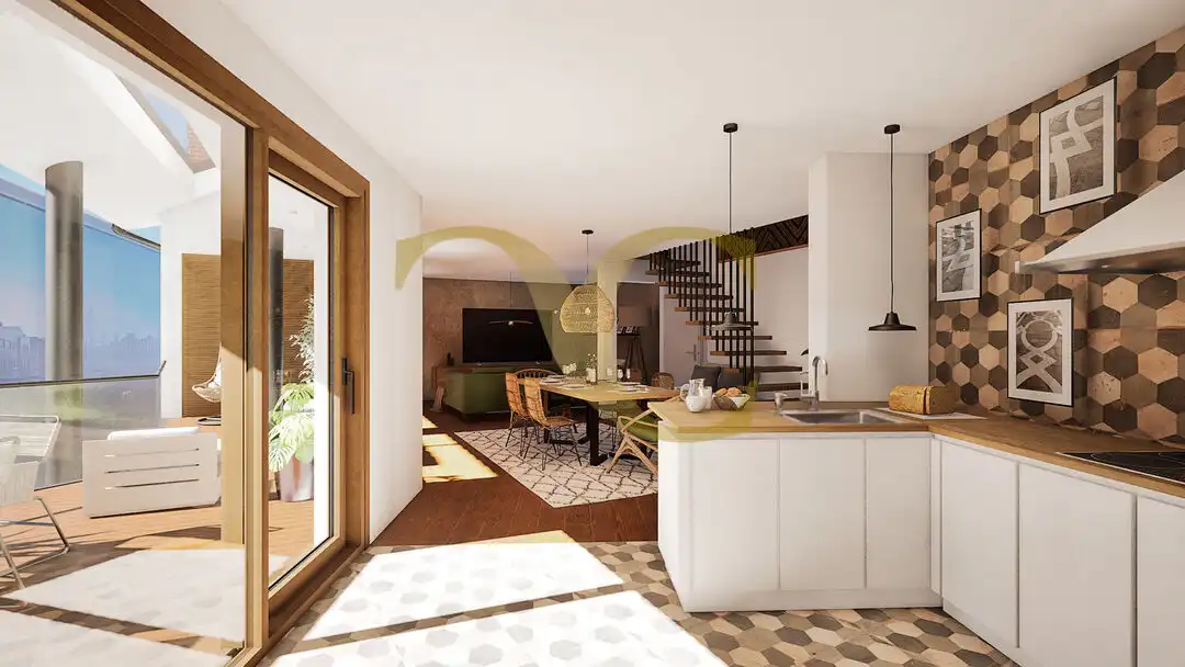 Küche von Maisonette zum Verkauf in Noreña mit Heizung, Terrasse und Abstellraum