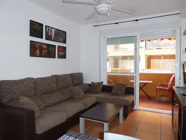 Wohnzimmer von Wohnung zur Miete in Torrox mit Terrasse, Abstellraum und Möbliert