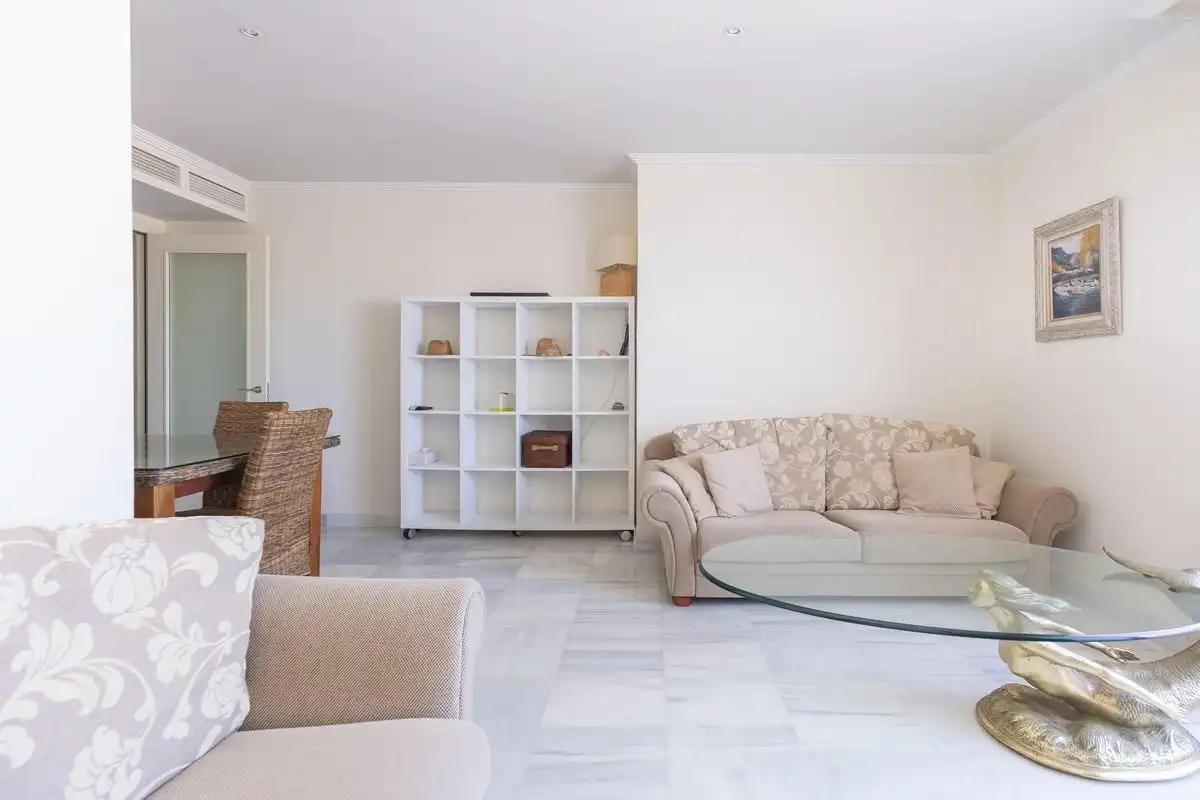 Sala d'estar de Àtic en venda en Roquetas de Mar amb Aire condicionat, Jardí privat i Terrassa