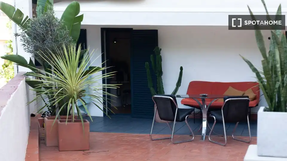 Terrace of Flat for rent in Barcelona  with Air Conditioner, Heating and Furnished