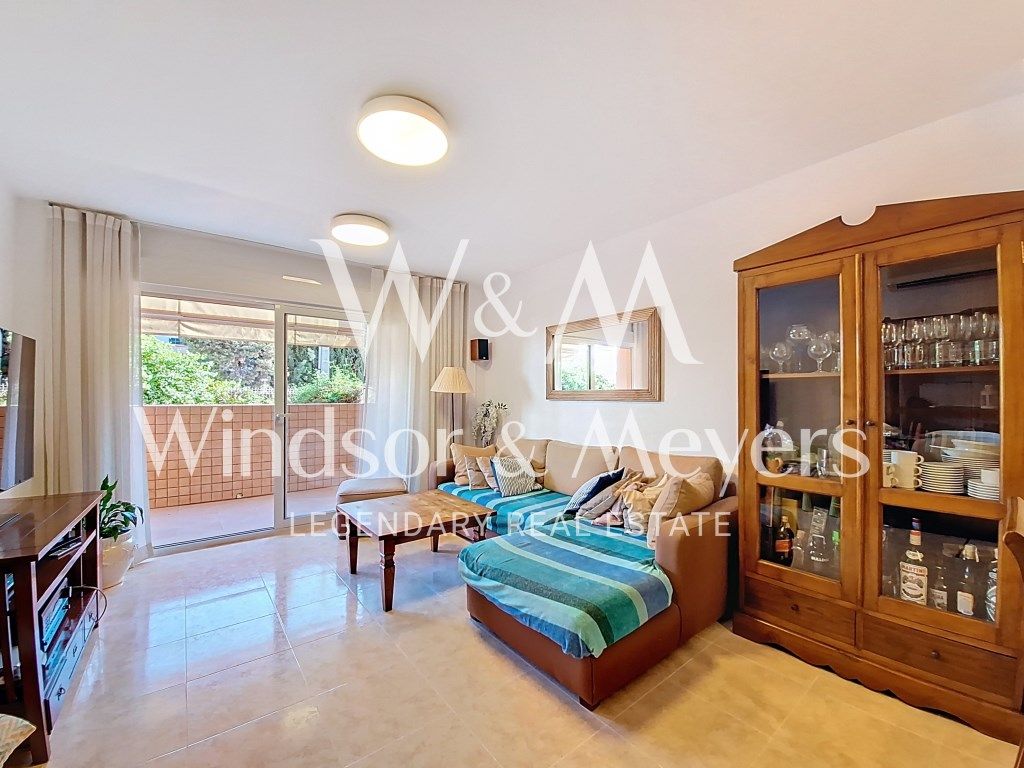Living room of Planta baja for sale in Sant Antoni de Portmany  with Air Conditioner, Private garden and Terrace