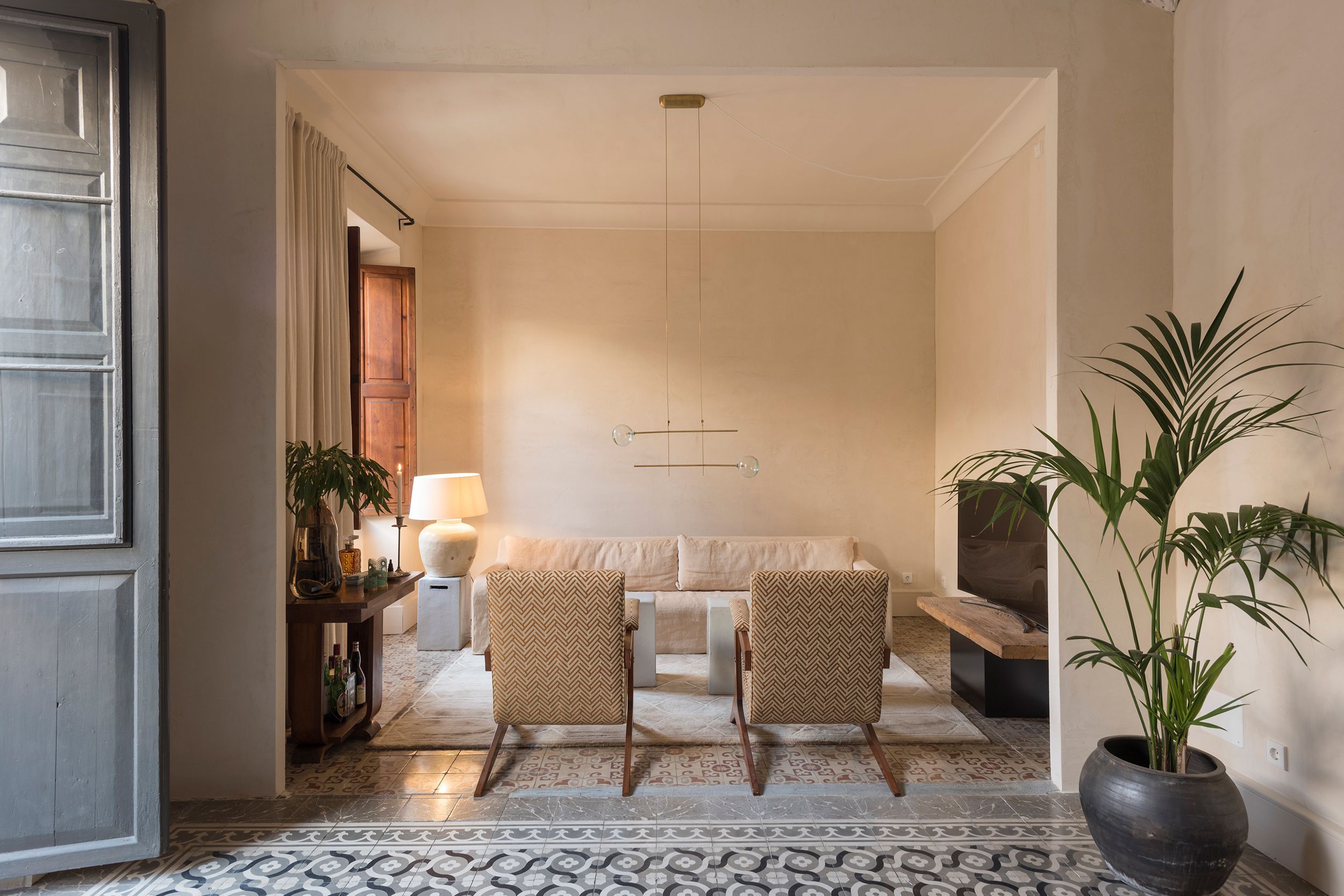 Living room of Flat for sale in Girona Capital  with Heating and Private garden