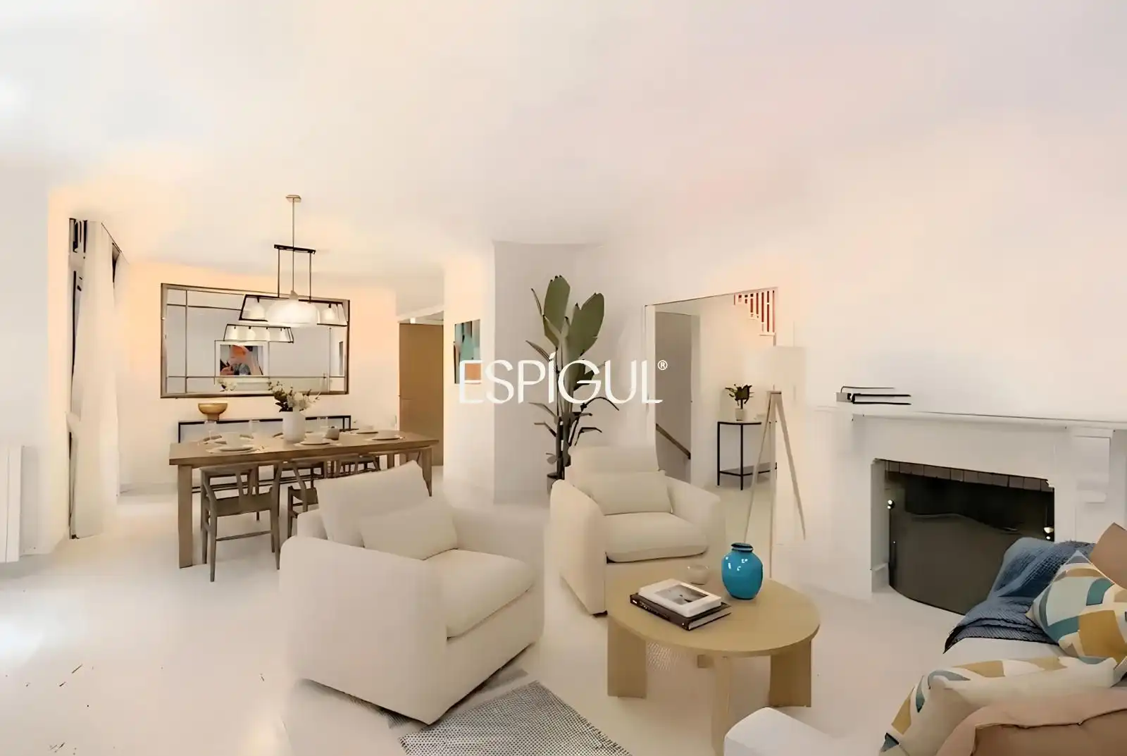 Living room of Houses for sale in Sant Cugat del Vallès  with Air Conditioner, Heating and Storage room