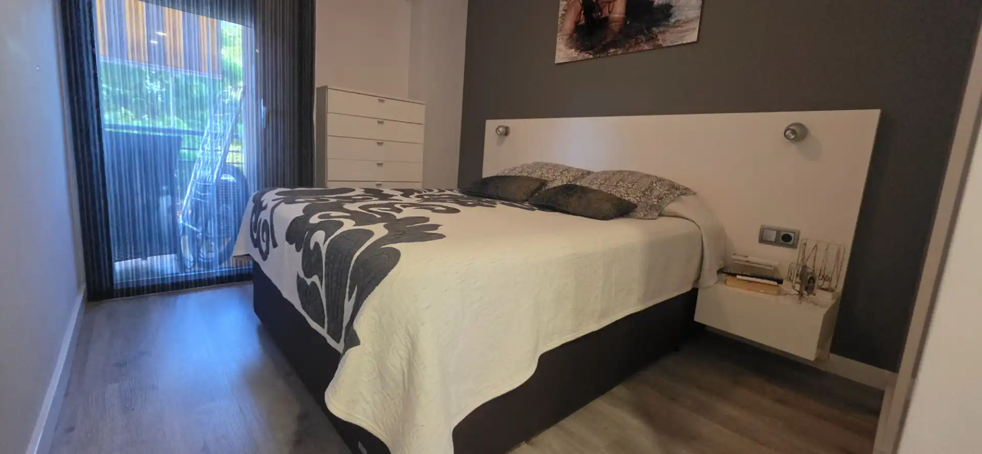 Schlafzimmer von Wohnung zum Verkauf in Sant Adrià de Besòs mit Klimaanlage, Heizung und Parkett