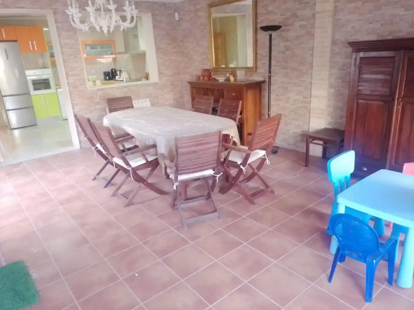 Menjador de Casa adosada en venda en Ballesteros de Calatrava amb Jardí privat i Piscina