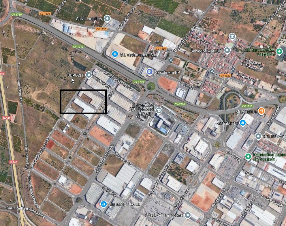 Exterior view of Industrial buildings for sale in Castellón de la Plana / Castelló de la Plana