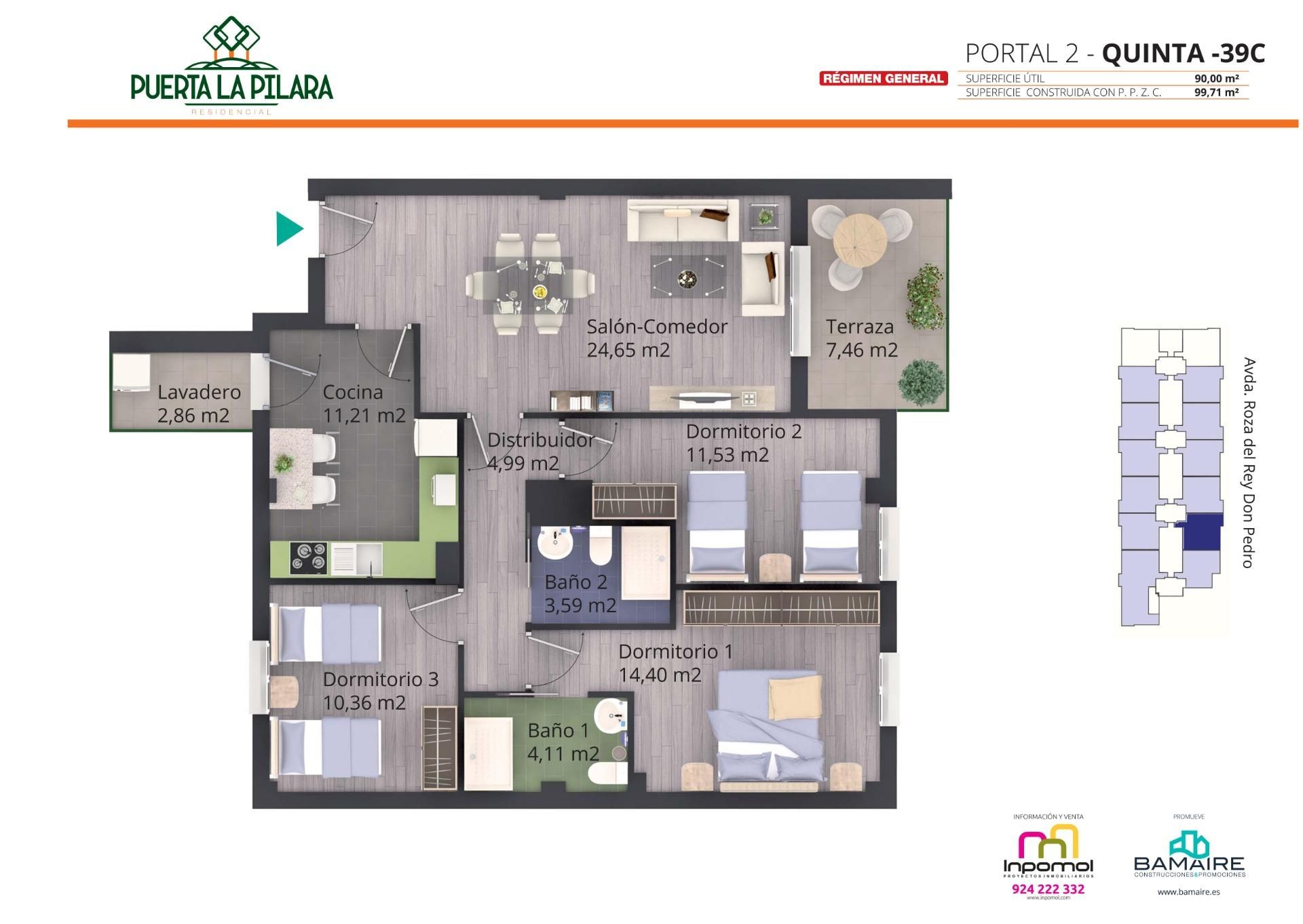 Flat for sale in Badajoz Capital  with Terrace and Community pool