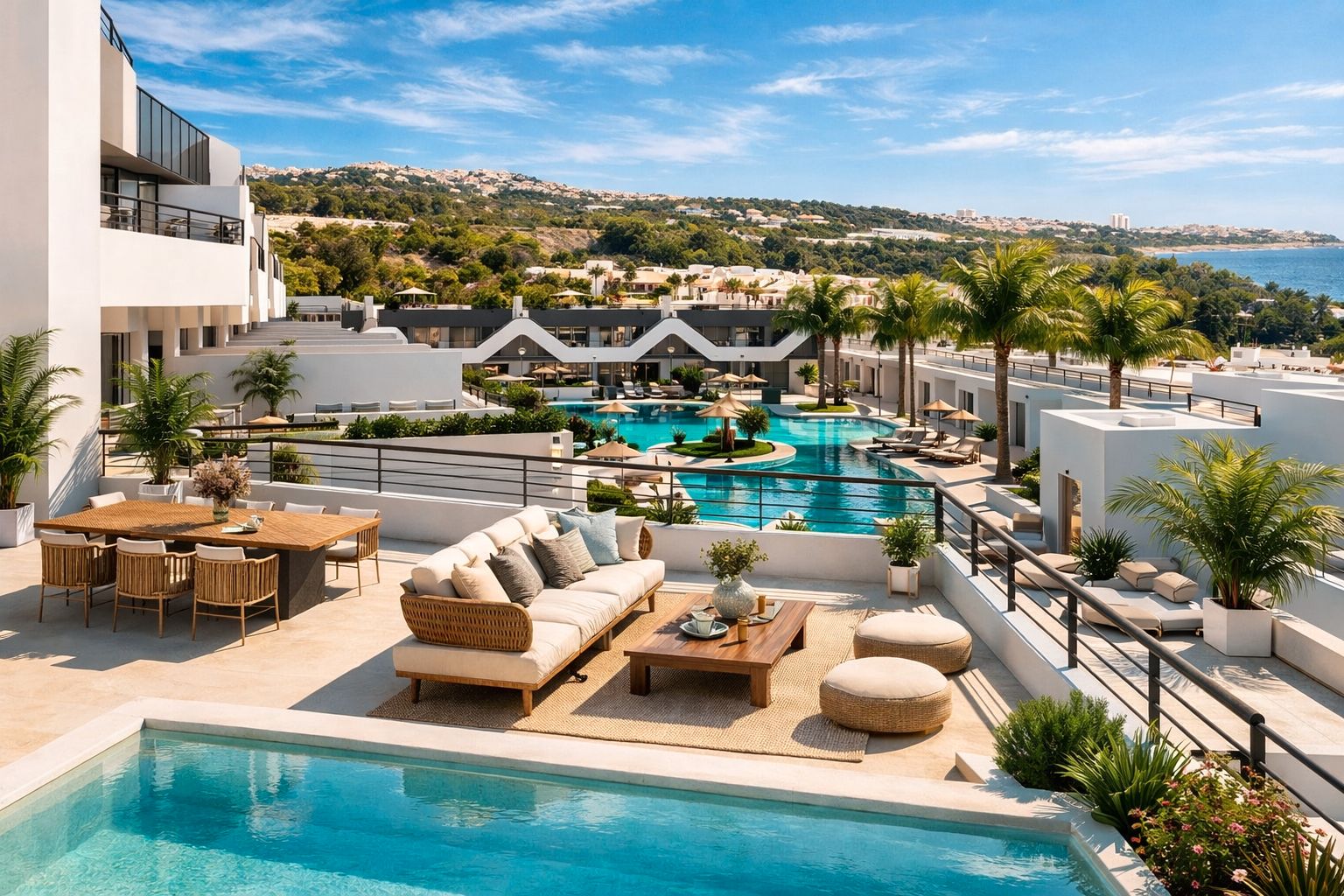 Terrasse von Wohnung zum Verkauf in Orihuela mit Klimaanlage, Heizung und Privatgarten