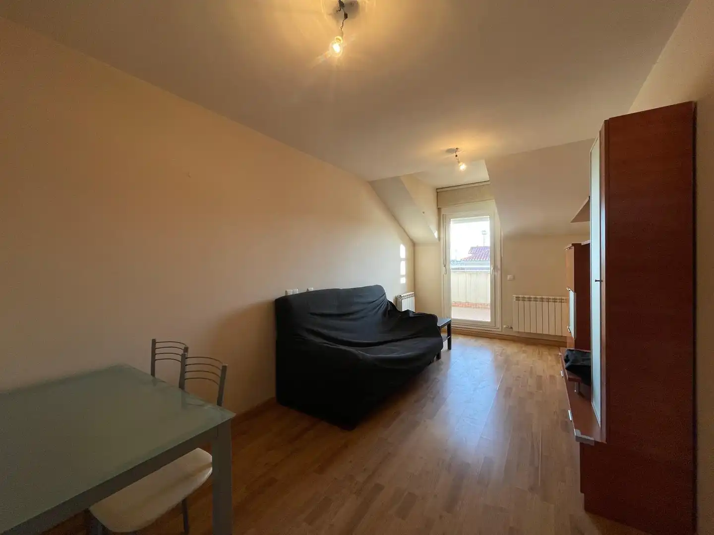 Wohnzimmer von Dachboden zur Miete in Venta de Baños mit Heizung, Parkett und Terrasse