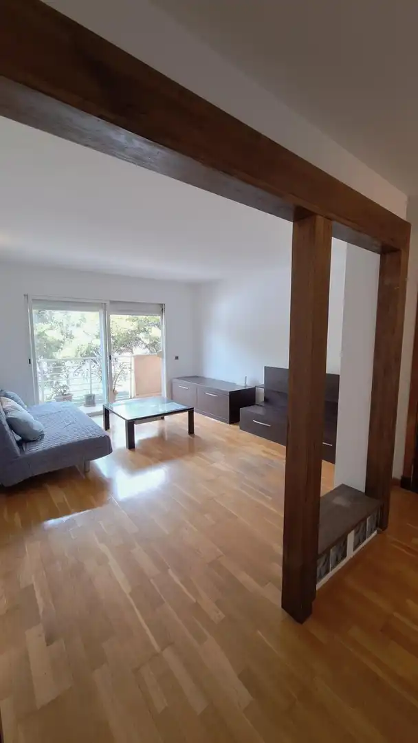 Sala d'estar de Pis de lloguer en  Palma de Mallorca amb Aire condicionat, Parquet i Terrassa