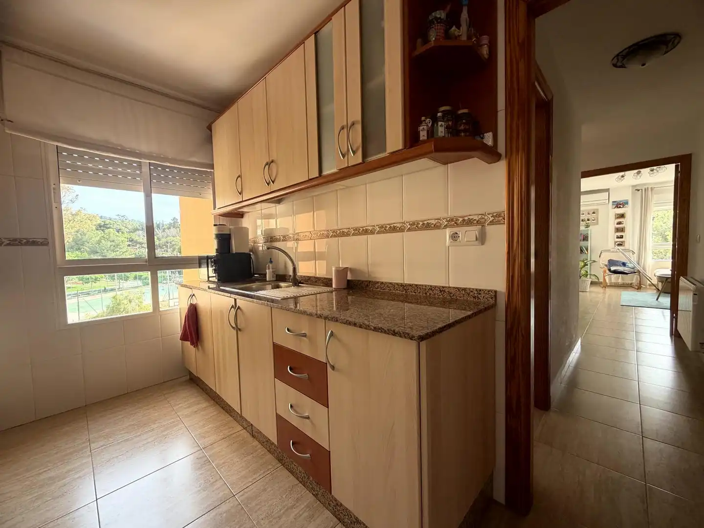 Cuina de Apartament de lloguer en Cartagena amb Aire condicionat i Balcó