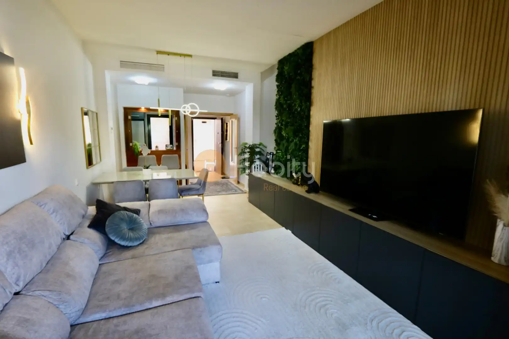 Wohnzimmer von Erdgeschoss zum Verkauf in Fuente Álamo de Murcia mit Klimaanlage, Heizung und Terrasse