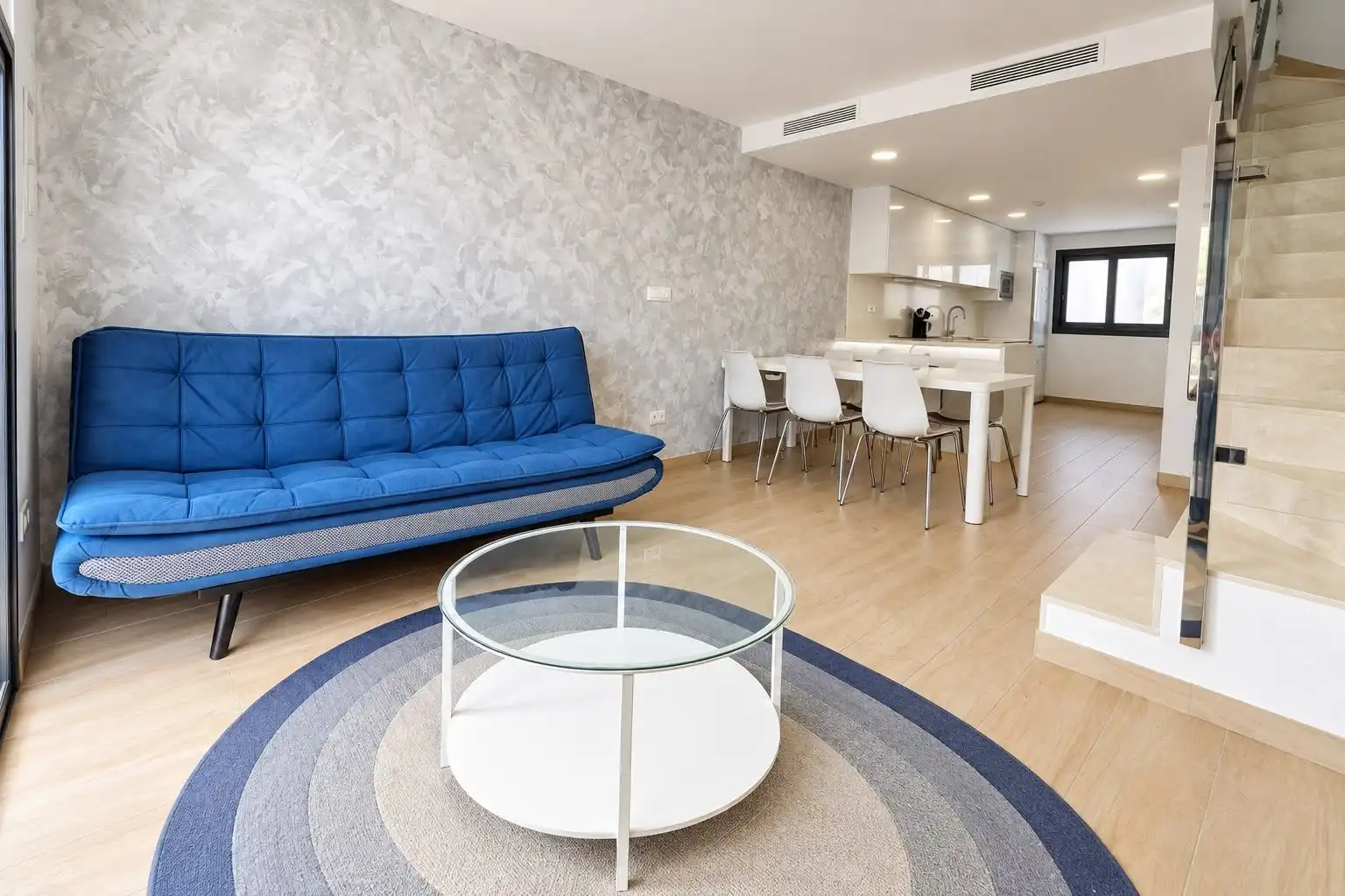 Wohnzimmer von Haus oder Chalet zum Verkauf in Finestrat mit Klimaanlage, Privatgarten und Terrasse