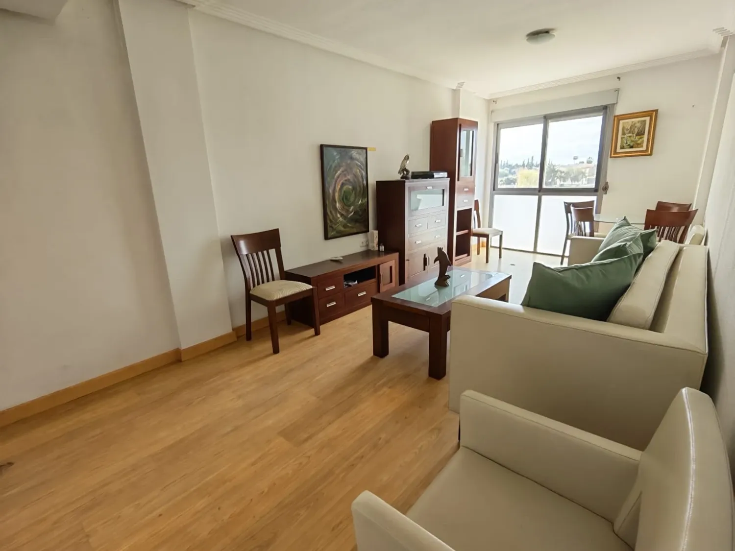 Sala de estar de Piso de alquiler en  Murcia Capital con Aire acondicionado, Calefacción y Lavadora