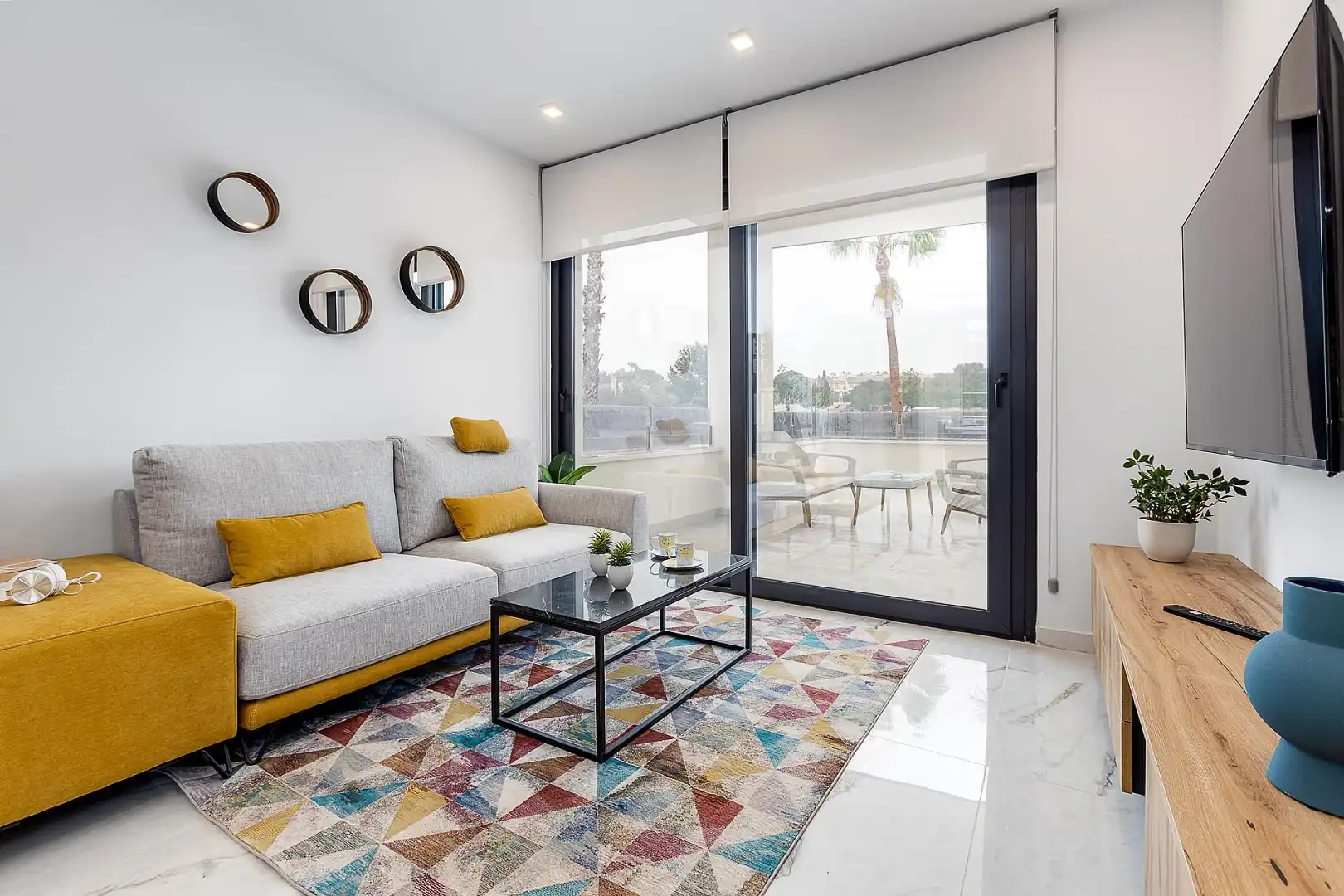 Living room of Apartments for sale in Orihuela  with Air Conditioner, Private garden and Terrace