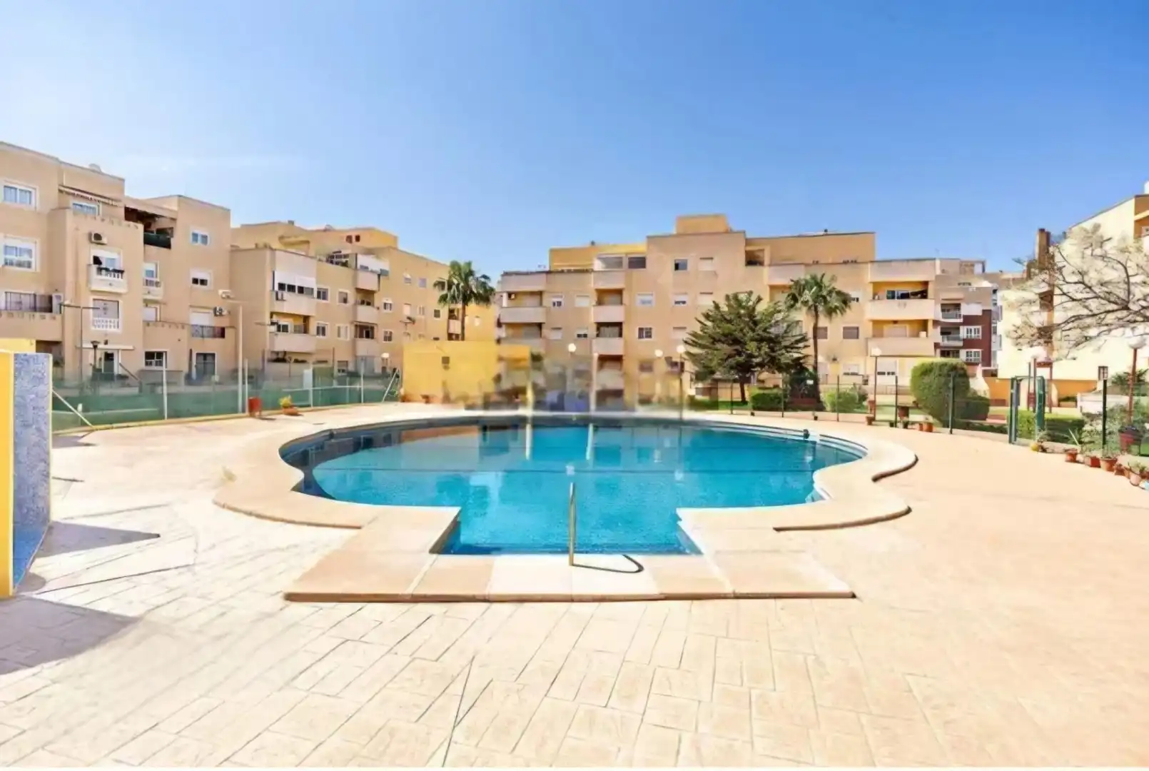 Swimming pool of Apartments for rent in Roquetas de Mar  with Air Conditioner, Terrace and Furnished