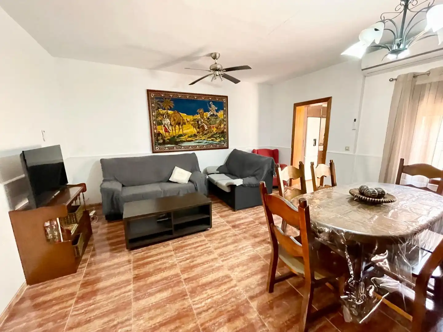 Sala d'estar de Casa o xalet en venda en Roquetas de Mar amb Terrassa i Moblat