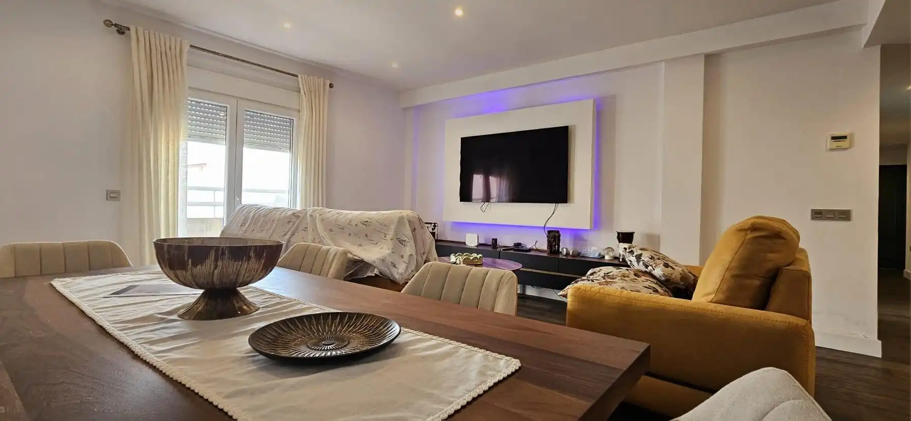 Living room of Flat for sale in El Ejido  with Air Conditioner, Terrace and Furnished
